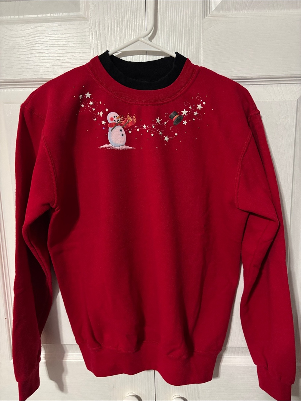 Red Snowman Crewneck Sweater - Women’s